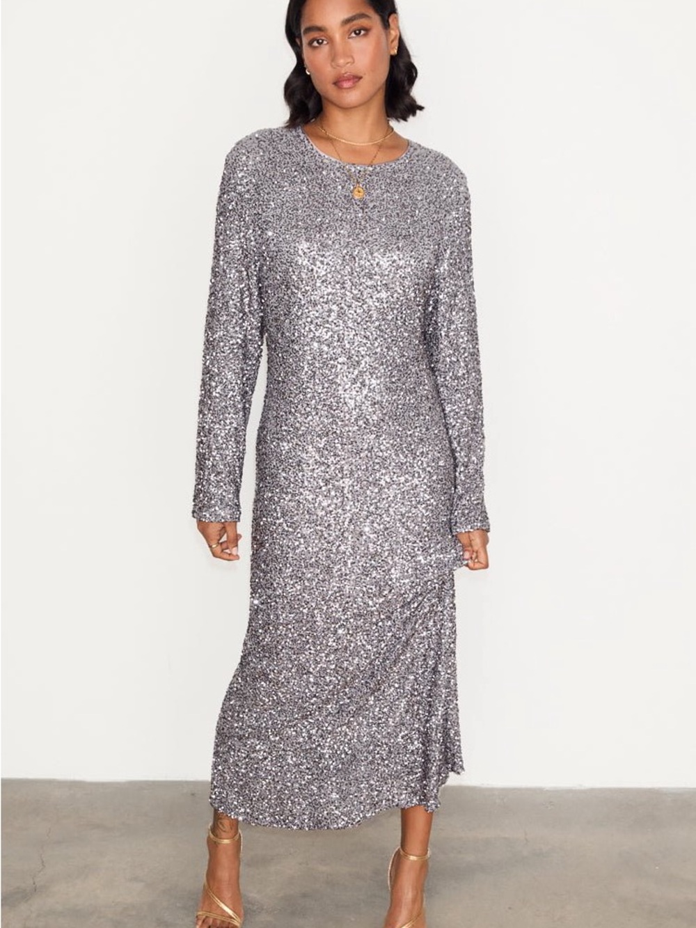 Never Fully Dressed Sequin SoHo Gunmetal Dress